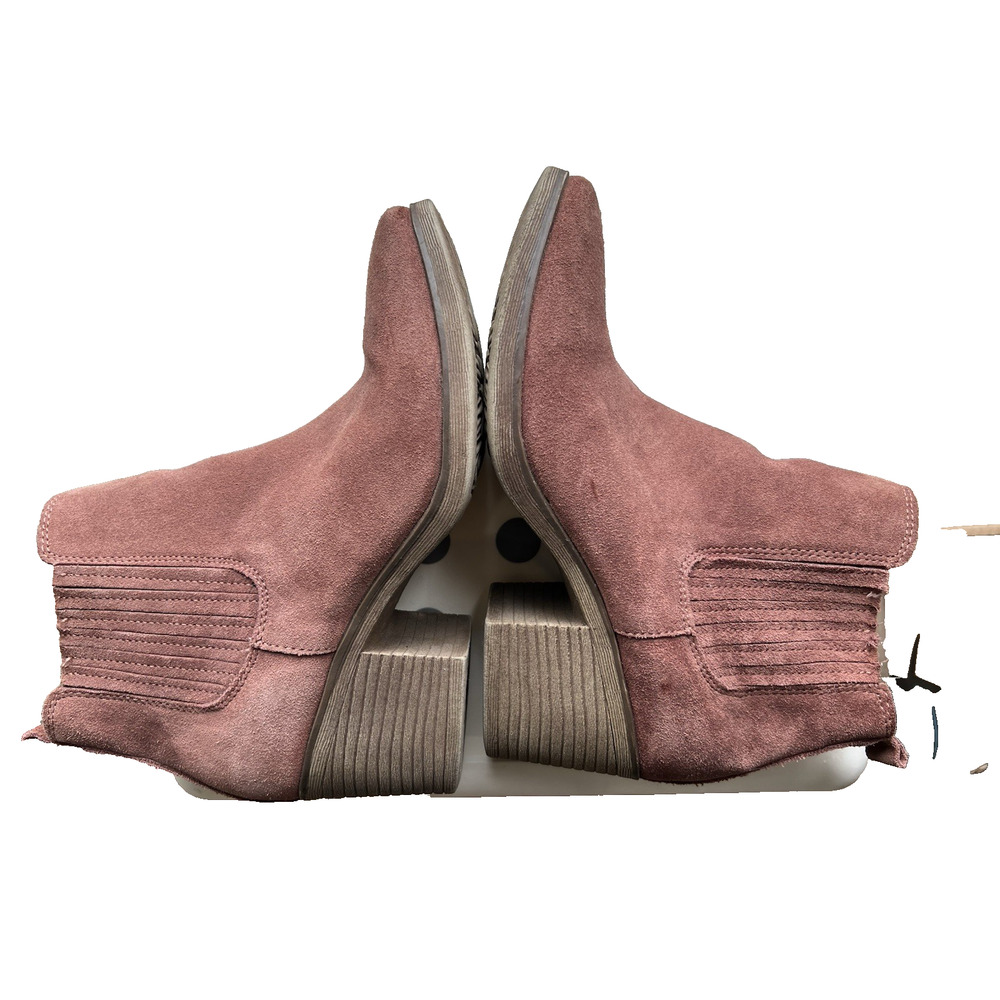 Eurosoft By Sofft Comfort Block Heel Bootie Dusty Rose Suede US Women's 7.5 - Picture 5 of 8